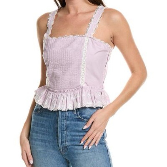 LoveShackFancy Skipper Bustier - Soft Iris - Picture 2 of 10